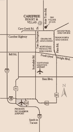Carefree Resort & Villas - Arizona Map